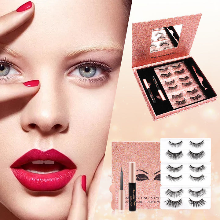 🧲👁️ No Glue Waterproof Magnetic Lashes & Eyeliner Kit – Reusable Magnetic False Eyelashes Set