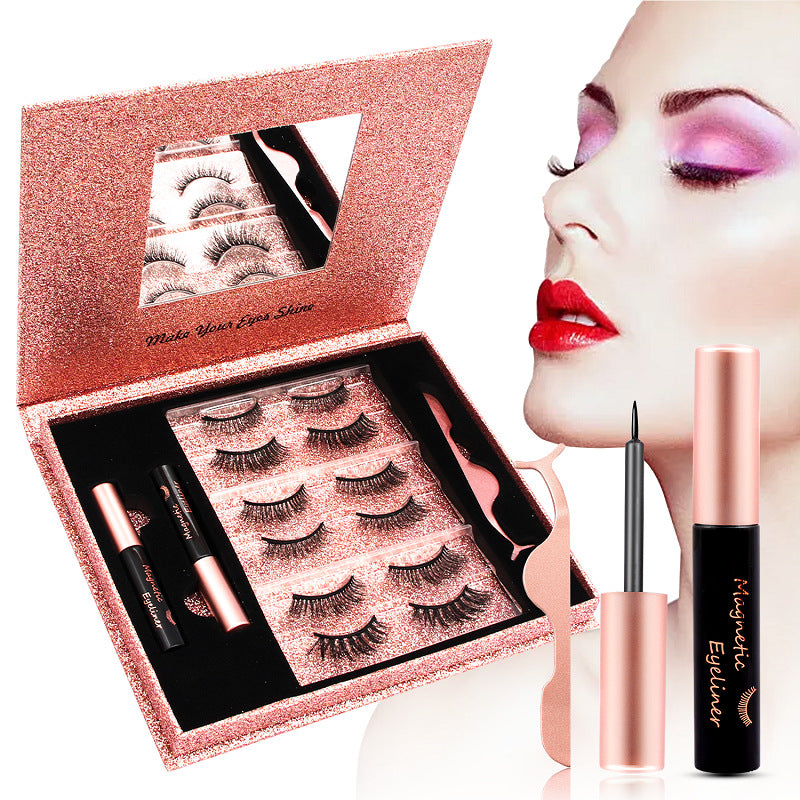 🧲👁️ No Glue Waterproof Magnetic Lashes & Eyeliner Kit – Reusable Magnetic False Eyelashes Set