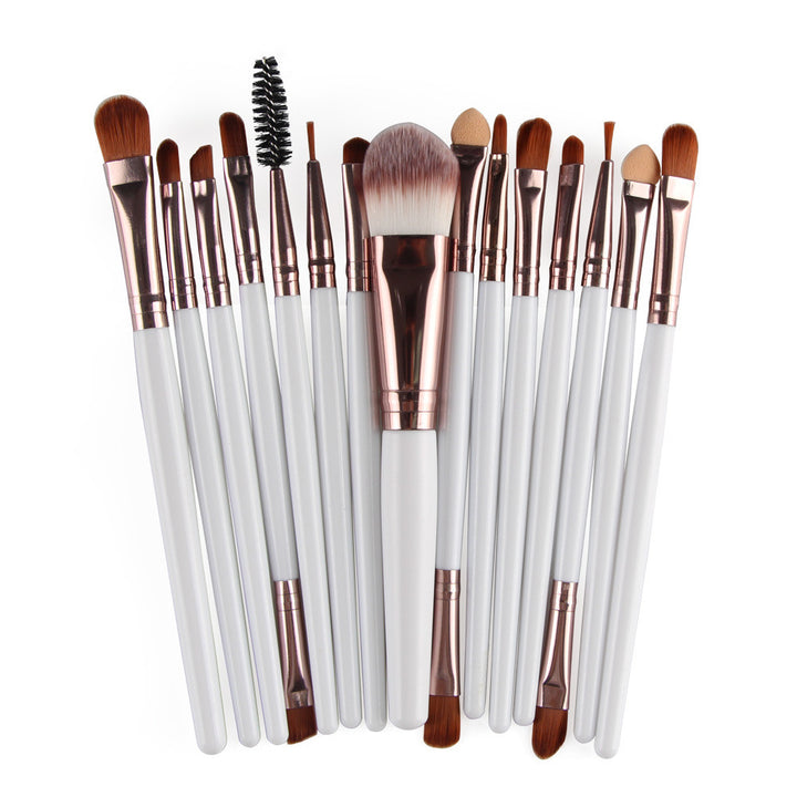 ✨ 15-Piece Makeup Brush Set — Beginner Beauty Tools Kit 💄