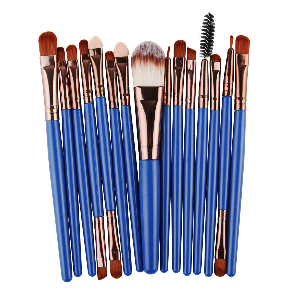 ✨ 15-Piece Makeup Brush Set — Beginner Beauty Tools Kit 💄