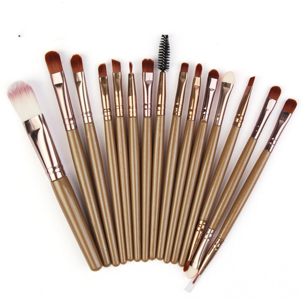 ✨ 15-Piece Makeup Brush Set — Beginner Beauty Tools Kit 💄