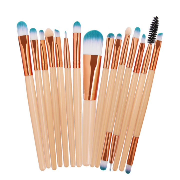 ✨ 15-Piece Makeup Brush Set — Beginner Beauty Tools Kit 💄