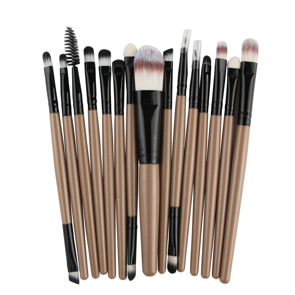 ✨ 15-Piece Makeup Brush Set — Beginner Beauty Tools Kit 💄