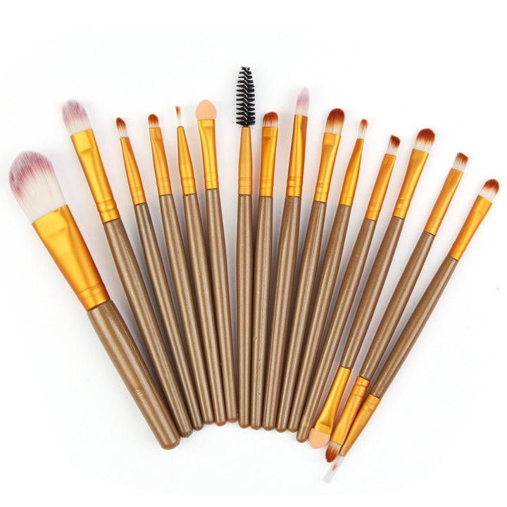 ✨ 15-Piece Makeup Brush Set — Beginner Beauty Tools Kit 💄