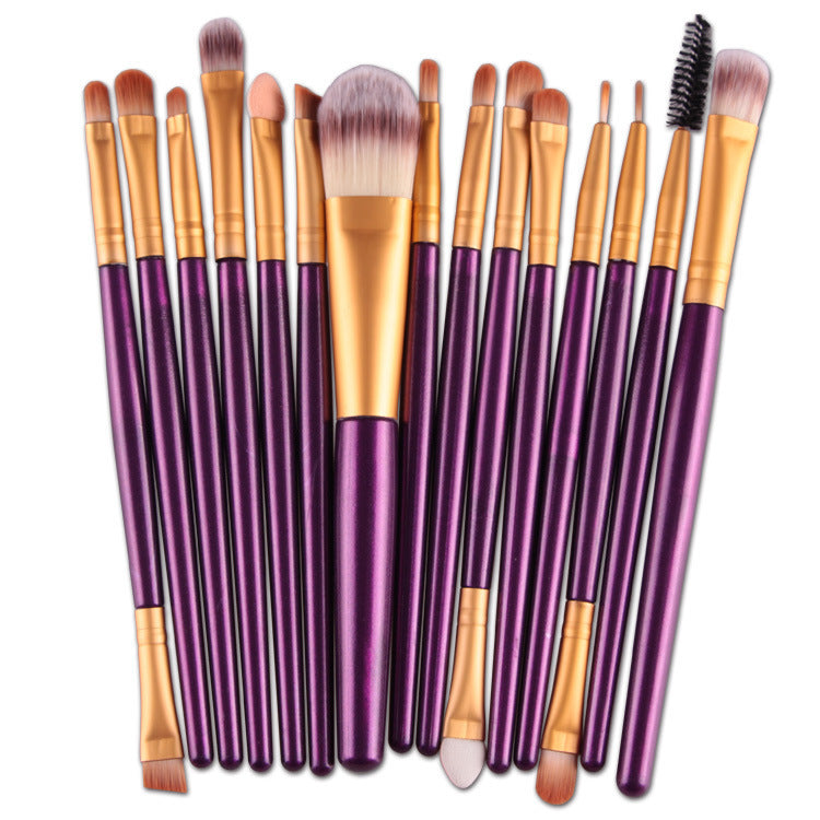 ✨ 15-Piece Makeup Brush Set — Beginner Beauty Tools Kit 💄