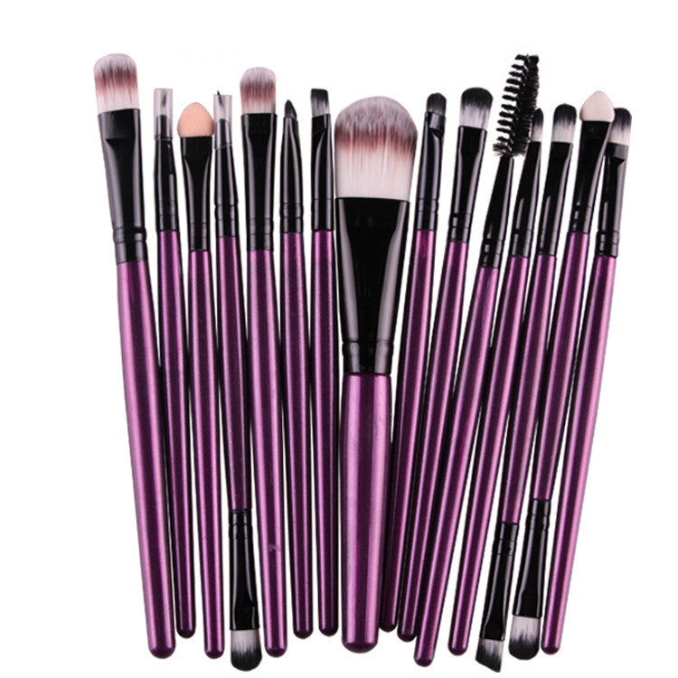 ✨ 15-Piece Makeup Brush Set — Beginner Beauty Tools Kit 💄