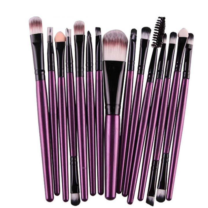 ✨ 15-Piece Makeup Brush Set — Beginner Beauty Tools Kit 💄