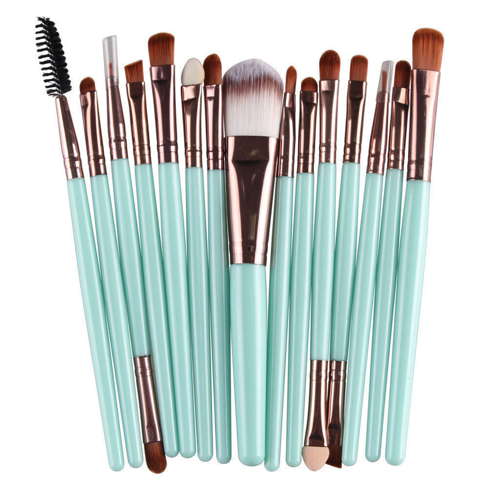 ✨ 15-Piece Makeup Brush Set — Beginner Beauty Tools Kit 💄