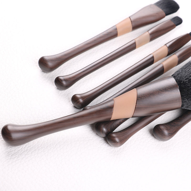 ✨ Novice Beauty Tool Set — 8-Piece Eyeshadow & Face Brush Set (Wood Grain Handle) 💄