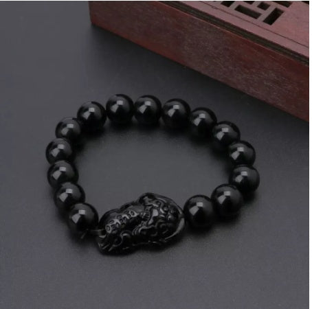Obsidian Pixiu Couple Bracelet – Unisex Feng Shui Protection