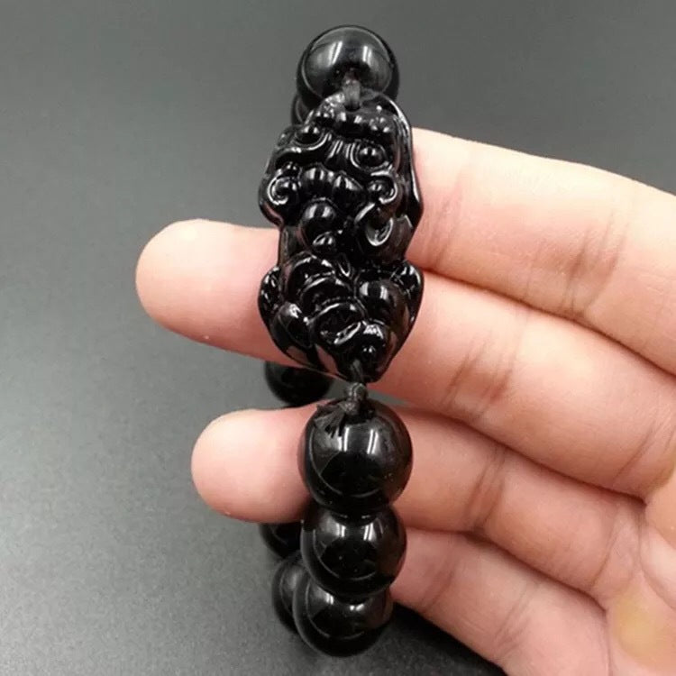 Obsidian Pixiu Couple Bracelet – Unisex Feng Shui Protection