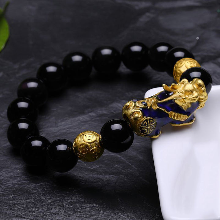 Trendy Natural Black Agate & Tiger Eye Bracelet – Couple Style