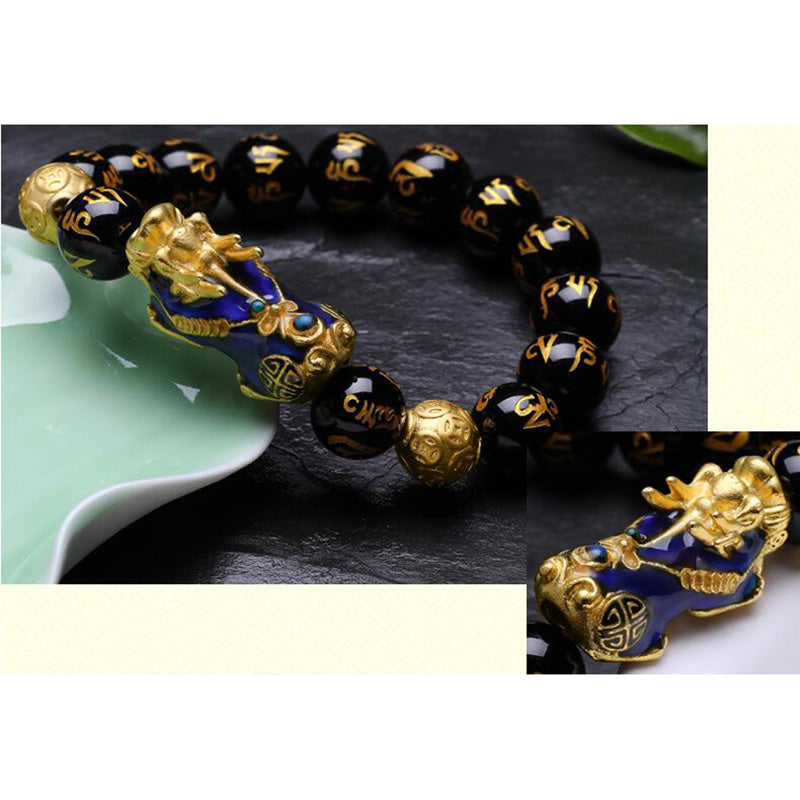 Trendy Natural Black Agate & Tiger Eye Bracelet – Couple Style