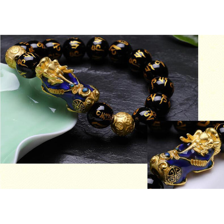 Trendy Natural Black Agate & Tiger Eye Bracelet – Couple Style