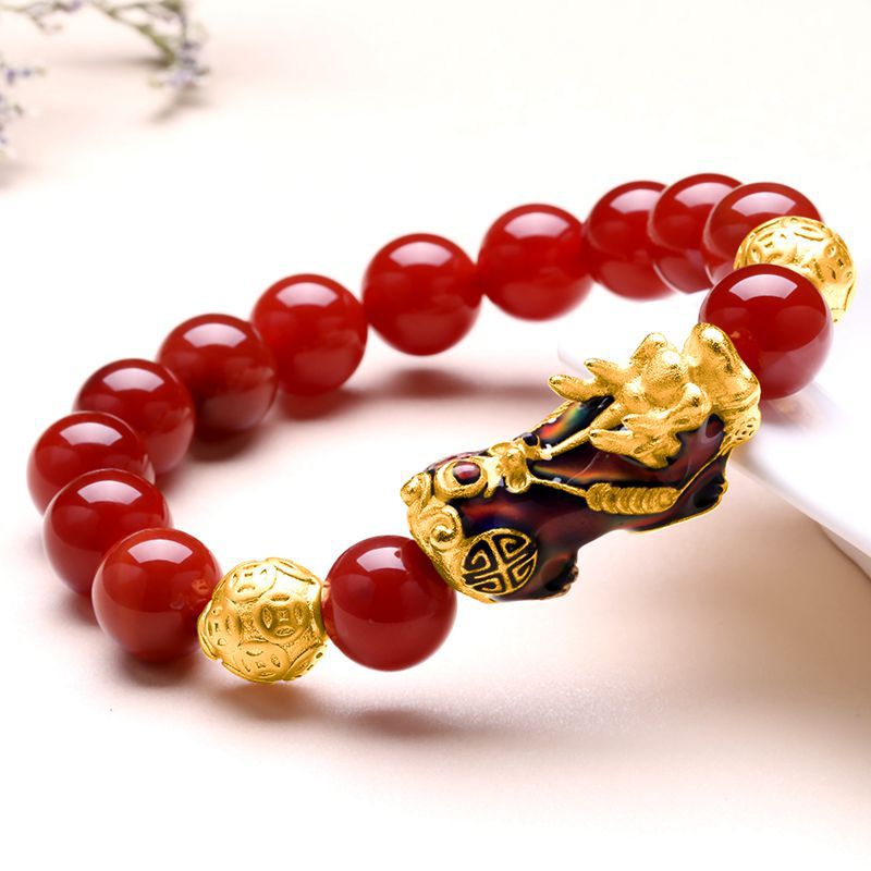 Trendy Natural Black Agate & Tiger Eye Bracelet – Couple Style