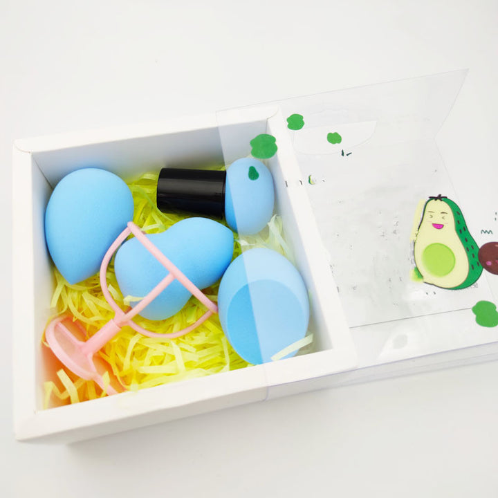 🥚💄 Wet & Dry Beauty Egg Set – Mushroom Head Cushion Puff Boxed (4+1 Set)