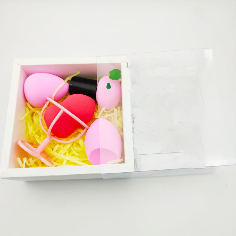 🥚💄 Wet & Dry Beauty Egg Set – Mushroom Head Cushion Puff Boxed (4+1 Set)