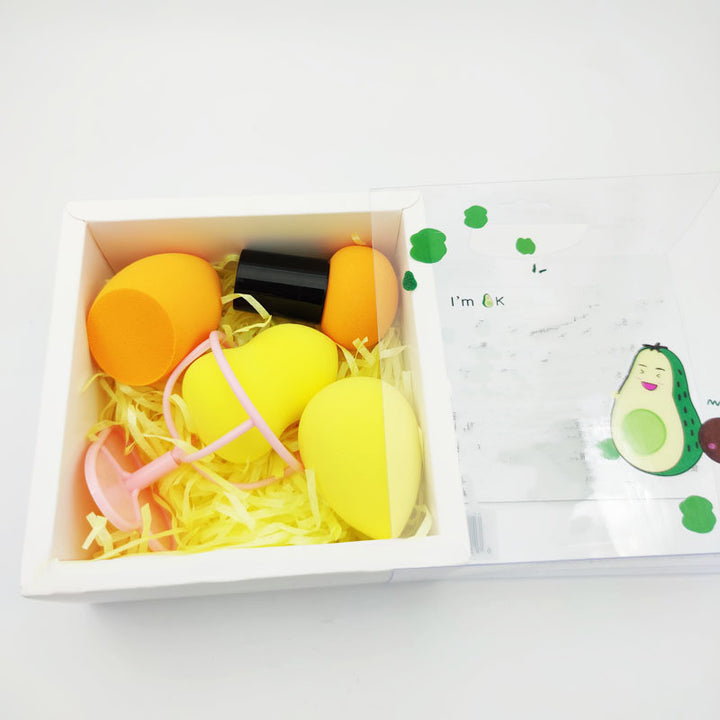 🥚💄 Wet & Dry Beauty Egg Set – Mushroom Head Cushion Puff Boxed (4+1 Set)
