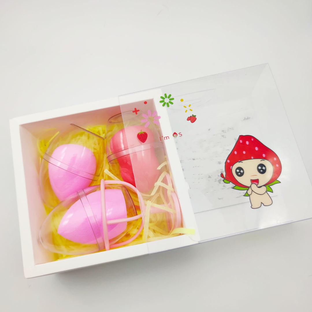 🥚💄 Wet & Dry Beauty Egg Set – Mushroom Head Cushion Puff Boxed (4+1 Set)
