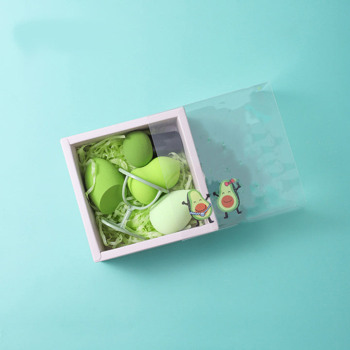 🥚💄 Wet & Dry Beauty Egg Set – Mushroom Head Cushion Puff Boxed (4+1 Set)