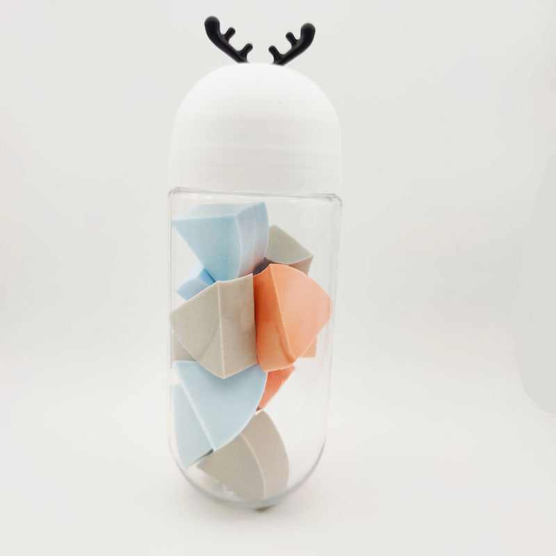 🦌💄 Cute Antler Bottled Beauty Egg | Flat Air Cushion Makeup Sponge Set