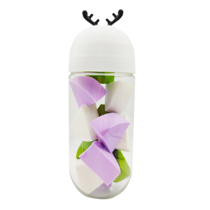 🦌💄 Cute Antler Bottled Beauty Egg | Flat Air Cushion Makeup Sponge Set