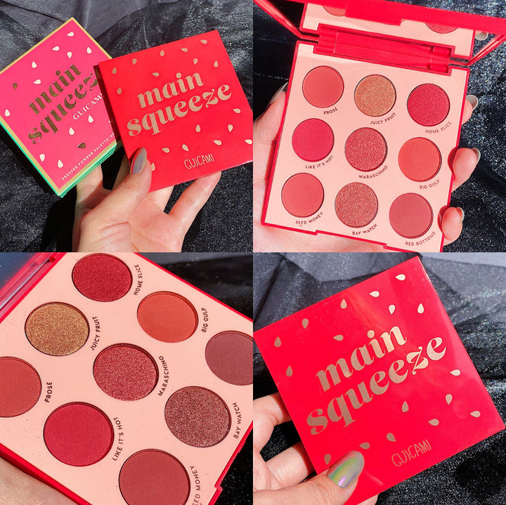 🍑 Guicami Honey 9-Color Fruit Eyeshadow Palette – Peach, Strawberry & Orange Glow Set ✨