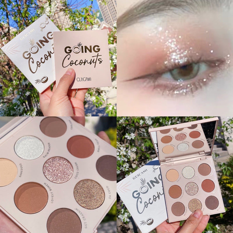 🍑 Guicami Honey 9-Color Fruit Eyeshadow Palette – Peach, Strawberry & Orange Glow Set ✨