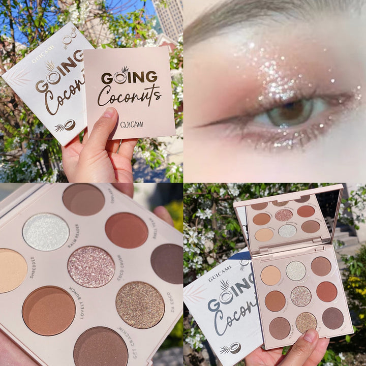🍑 Guicami Honey 9-Color Fruit Eyeshadow Palette – Peach, Strawberry & Orange Glow Set ✨