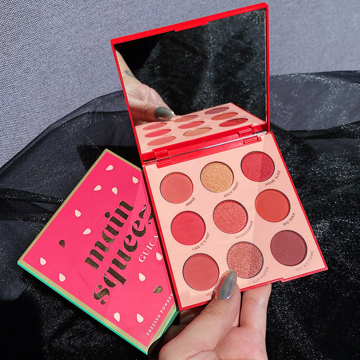 🍑 Guicami Honey 9-Color Fruit Eyeshadow Palette – Peach, Strawberry & Orange Glow Set ✨
