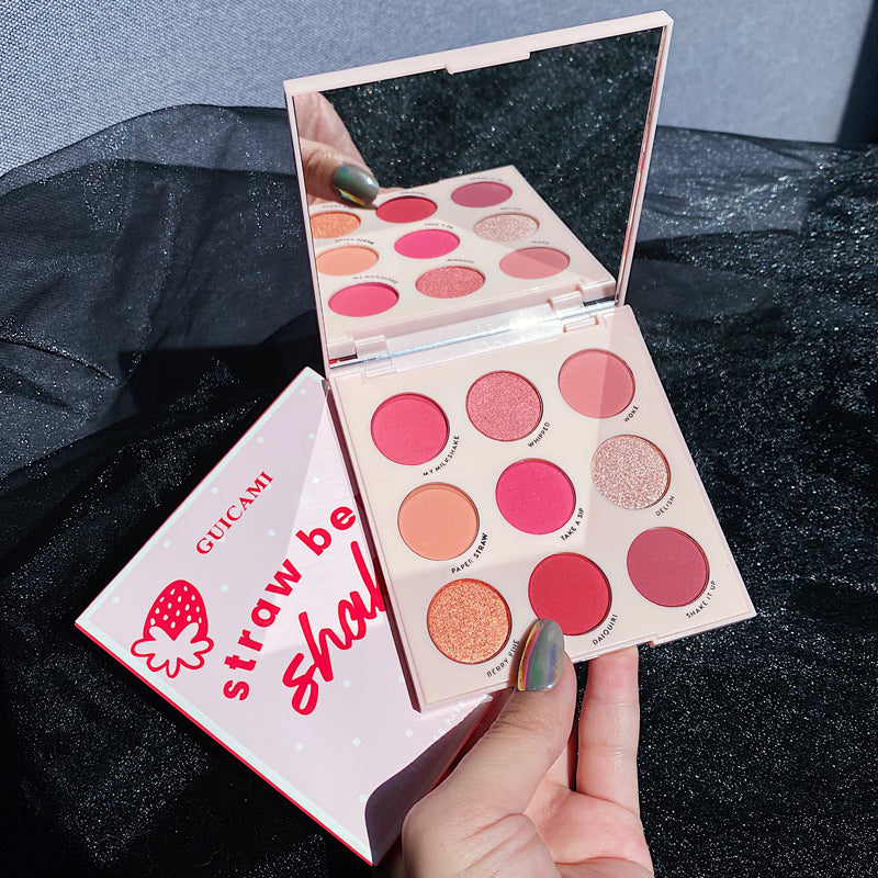 🍑 Guicami Honey 9-Color Fruit Eyeshadow Palette – Peach, Strawberry & Orange Glow Set ✨