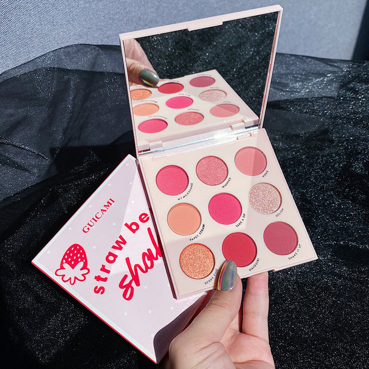 🍑 Guicami Honey 9-Color Fruit Eyeshadow Palette – Peach, Strawberry & Orange Glow Set ✨