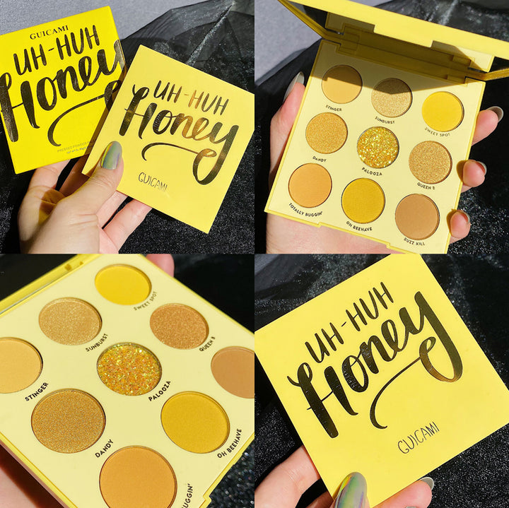 🍑 Guicami Honey 9-Color Fruit Eyeshadow Palette – Peach, Strawberry & Orange Glow Set ✨