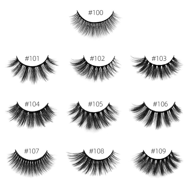 👁️✨ Natural 3D False Eyelashes – Imitation Mink Elongated Eye Tail Lash Set (1 Pair with Brush)