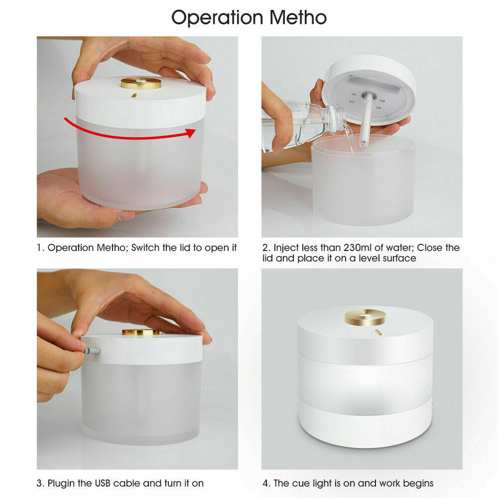 🌙✨ LED Atmosphere Night Light Humidifier | 780ml Large Capacity USB Humidifier