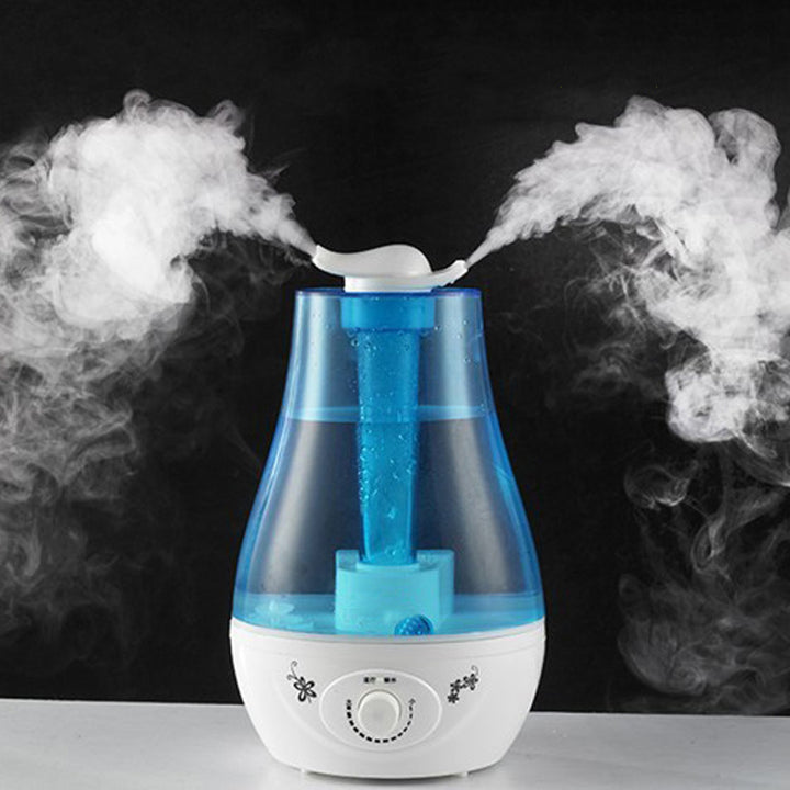🌫️💧 Mini Home Air Humidifier 3L | Double Spray Ultrasonic LED Humidifier 🌙✨