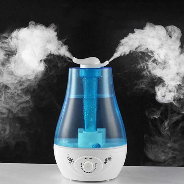 🌫️💧 Mini Home Air Humidifier 3L | Double Spray Ultrasonic LED Humidifier 🌙✨