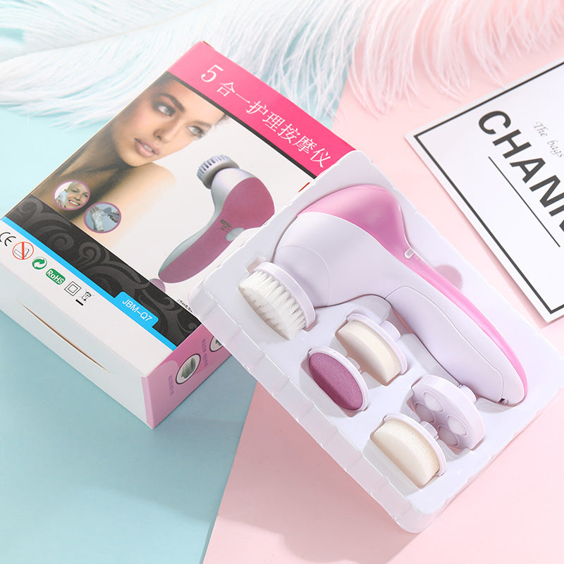 💖🧼 New Electric Rotating Five-in-One Cleansing Instrument | Ultrasonic Facial Cleanser & Massage Device