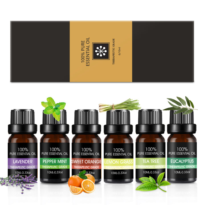 ✨ Aromatherapy Essential Oil Set — 6 Natural Plant Oils (10ml Each) 🌿💧