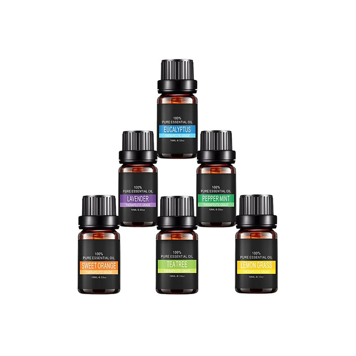 ✨ Aromatherapy Essential Oil Set — 6 Natural Plant Oils (10ml Each) 🌿💧