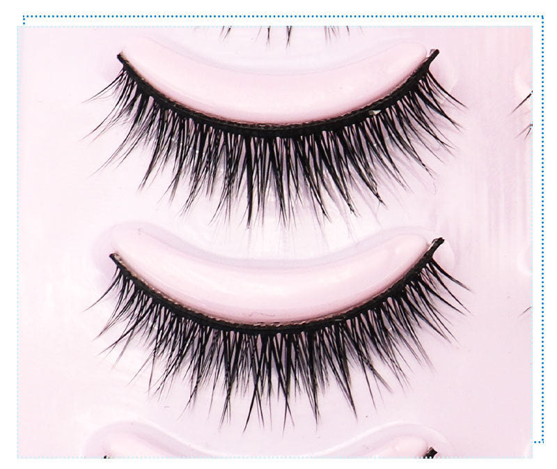 👁️✨ Natural Short Cross False Eyelashes – Handmade Soft Eye Makeup Lashes (5 Pairs)