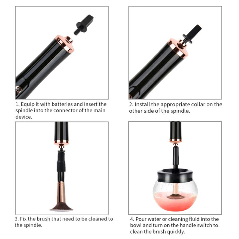✨ Electric Scrubber Makeup Brush Tool — Automatic Cleaner 💄🧼