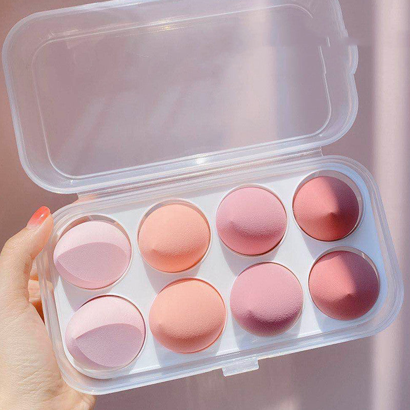 Makeup Sponge Eggs 8 Pack – Soft Latex Beauty Puff Set