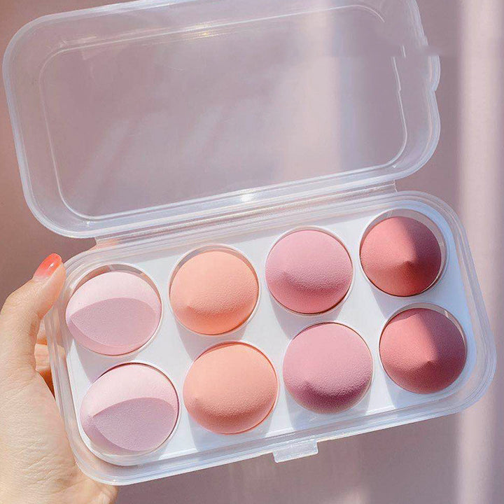 Makeup Sponge Eggs 8 Pack – Soft Latex Beauty Puff Set