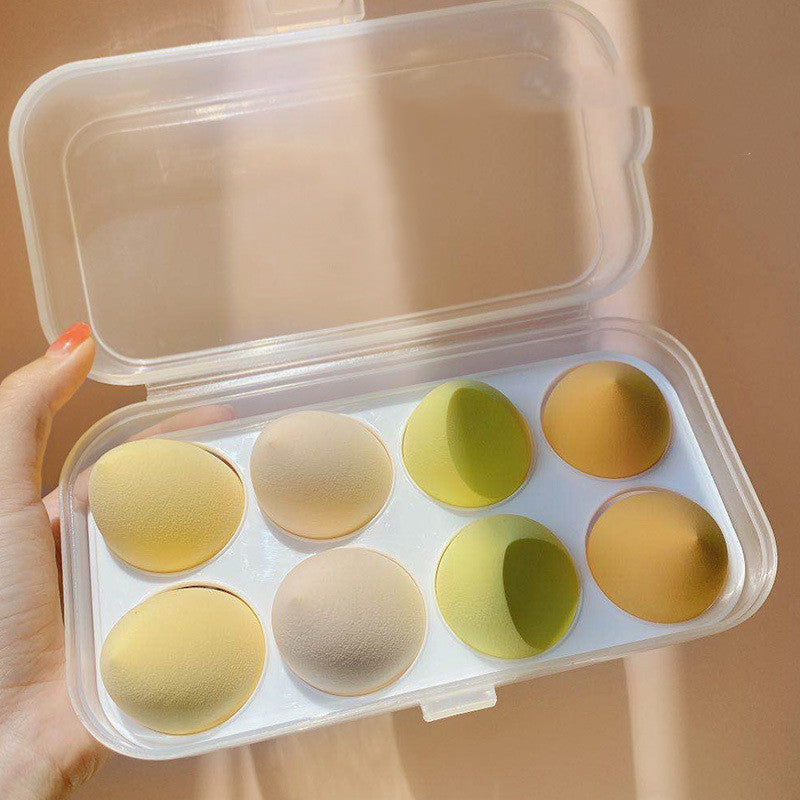 Makeup Sponge Eggs 8 Pack – Soft Latex Beauty Puff Set