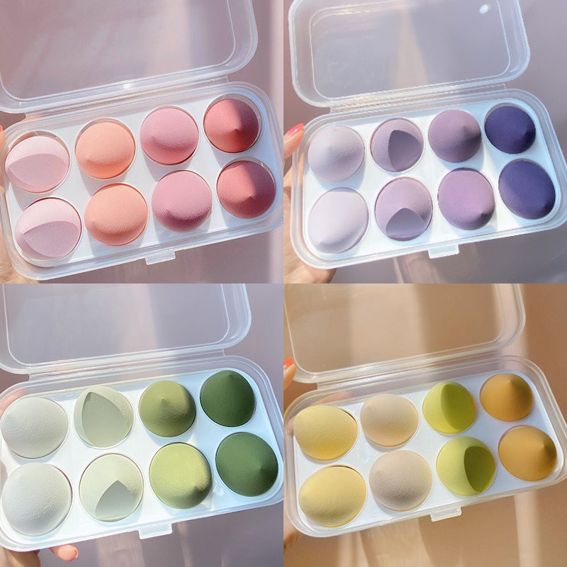 Makeup Sponge Eggs 8 Pack – Soft Latex Beauty Puff Set