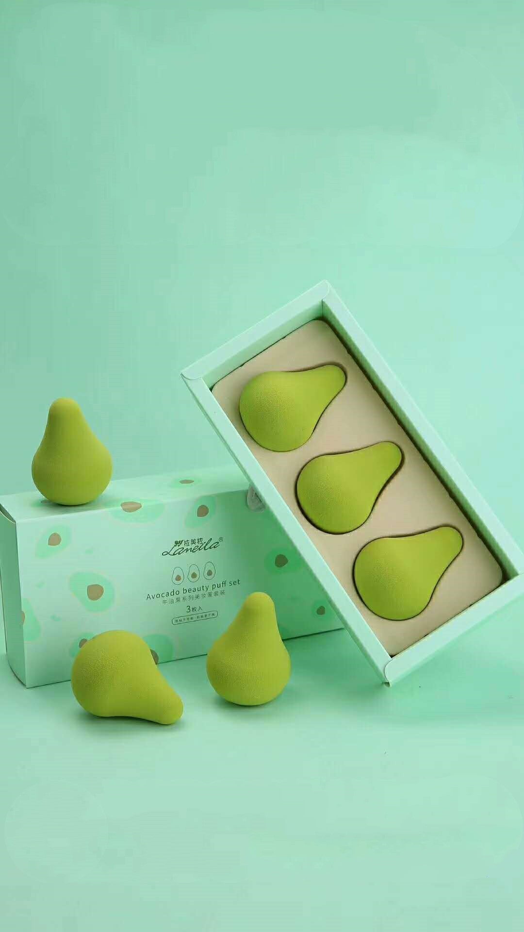 🥭💄 Small Mango Fruit Series Beauty Egg Set – Soft Makeup Sponge (Wet & Dry, No Powder Waste)