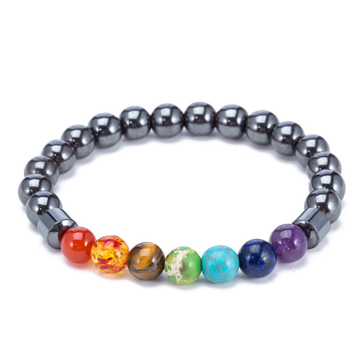 Single Circle Black Gallbladder Magnetic Therapy Stone Bracelet – Unisex