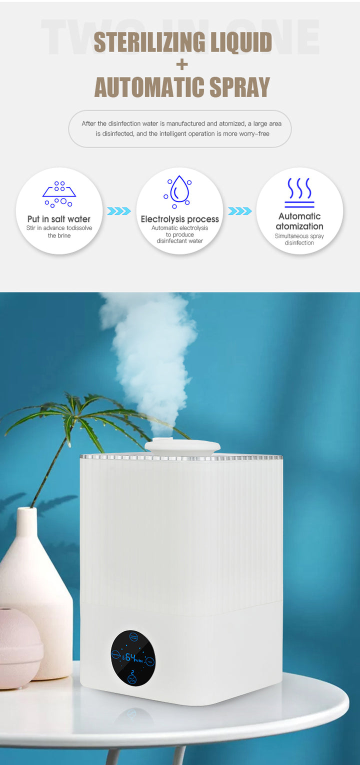 💧🏠 Large Capacity Smart Humidifier | 5.5L Ultrasonic Air Purification & Aromatherapy Unit