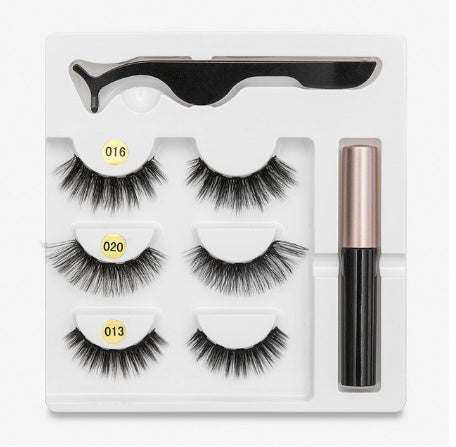 🧲👁️ Magnetic False Eyelashes – Fashion Cotton Stem 1 Pair Set